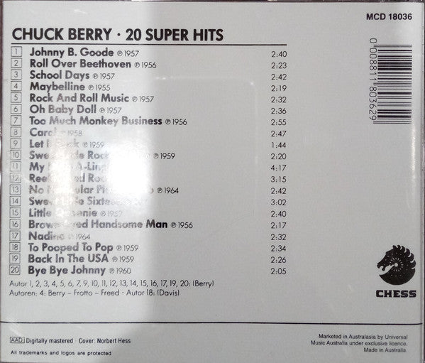 Chuck Berry : 20 Super Hits (CD, Comp)