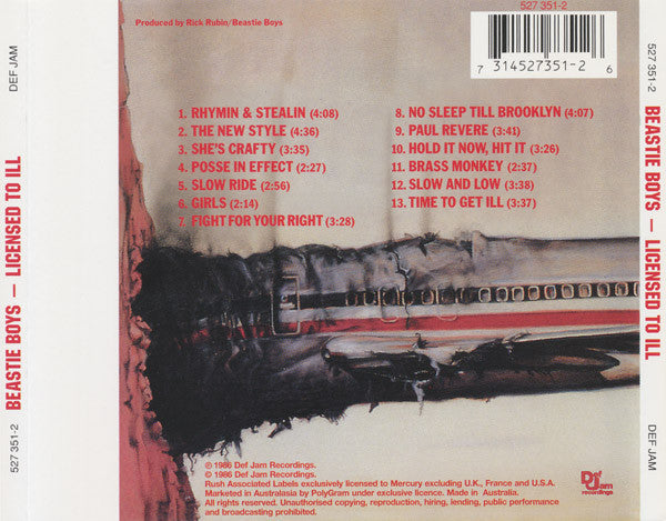 Beastie Boys : Licensed To Ill (CD, Album, RE)