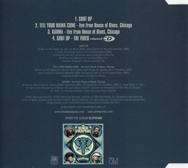 Black Eyed Peas : Shut Up (CD, Maxi, Enh)