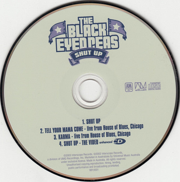 Black Eyed Peas : Shut Up (CD, Maxi, Enh)