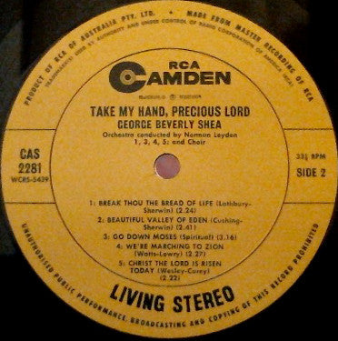George Beverly Shea : Take My Hand Precious Lord (LP, Enh)