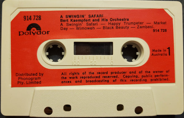 Bert Kaempfert And His Orchestra* : A Swingin' Safari (Cass, Album)