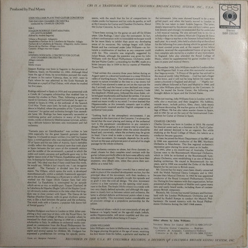 John Williams (7) : John Williams Plays Two Guitar Concertos (LP)