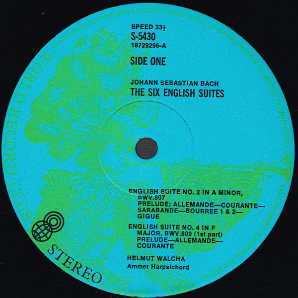 J. S. Bach* • Helmut Walcha : English Suites (2xLP, Album, Club)