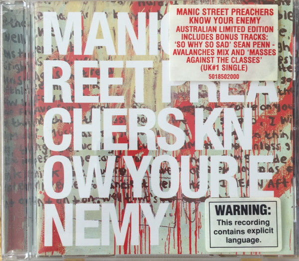 Manic Street Preachers : Know Your Enemy (CD, Album, Ltd)
