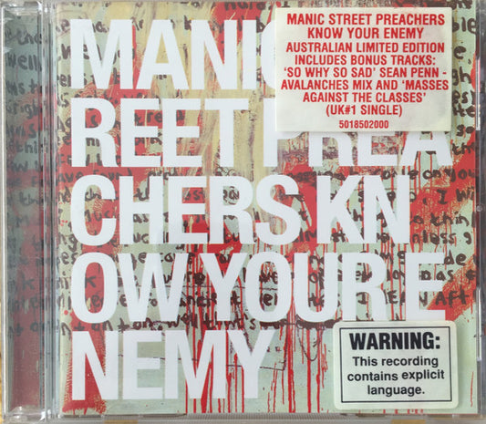 Manic Street Preachers : Know Your Enemy (CD, Album, Ltd)