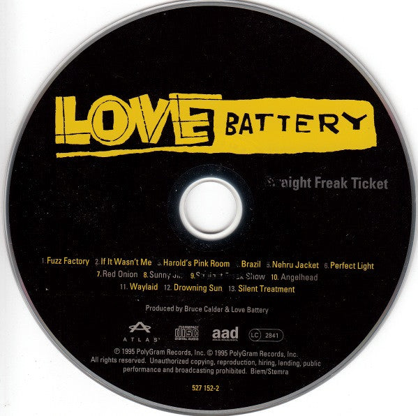 Love Battery : Straight Freak Ticket (CD, Album)