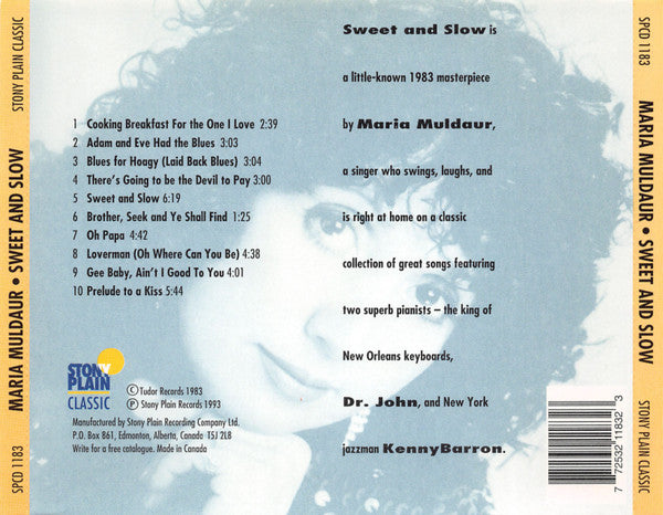 Maria Muldaur : Sweet And Slow (CD, Album, RE)