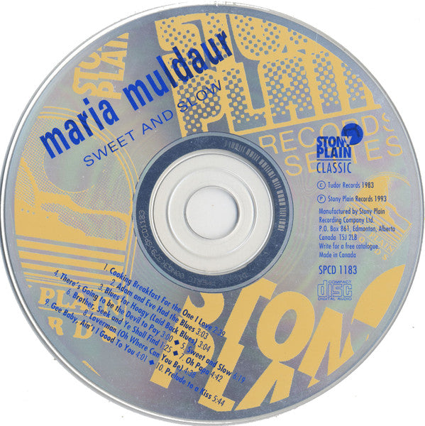 Maria Muldaur : Sweet And Slow (CD, Album, RE)