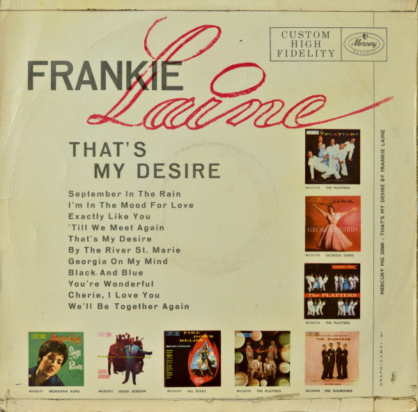 Frankie Laine : That's My Desire (LP, Album, Comp, Mono)