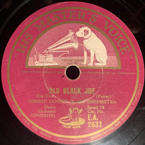Tommy Dorsey And His Orchestra : Old Black Joe / Down Home Rag  (Shellac, 10")