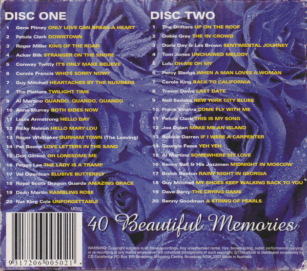 Various : 40 Beautiful Memories (2xCD, Comp)
