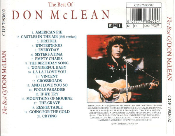 Don McLean : The Best Of Don McLean (CD, Comp)