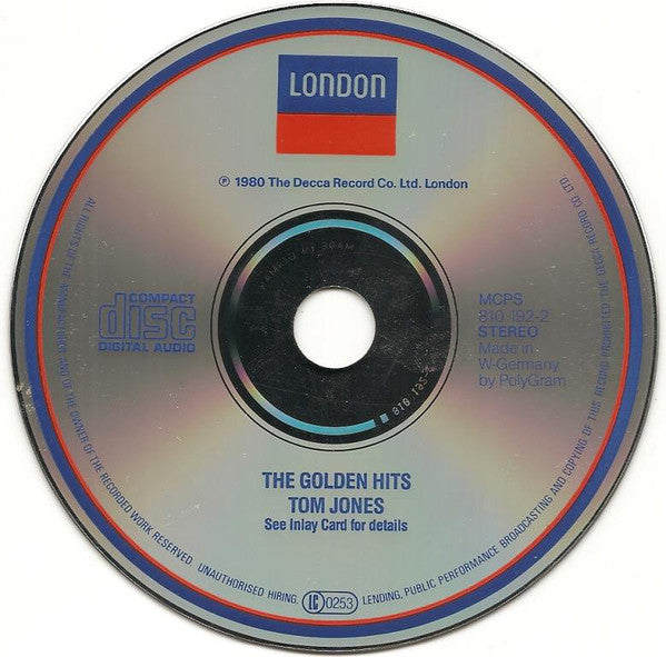 Tom Jones : The Golden Hits (CD, Comp, RE)