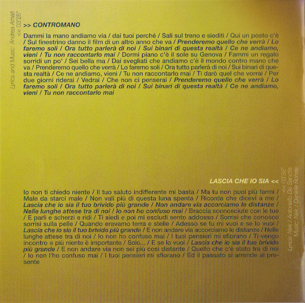 Nek : Una Parte Di Me (CD, Album)