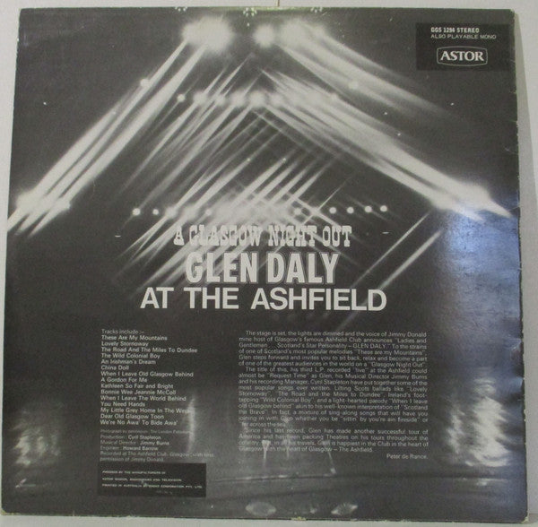 Glen Daly : A Glasgow Night Out (LP, Album)