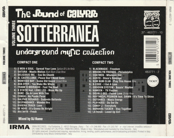 Various : Sotterranea Volume Three (2xCD, Comp, Mixed)