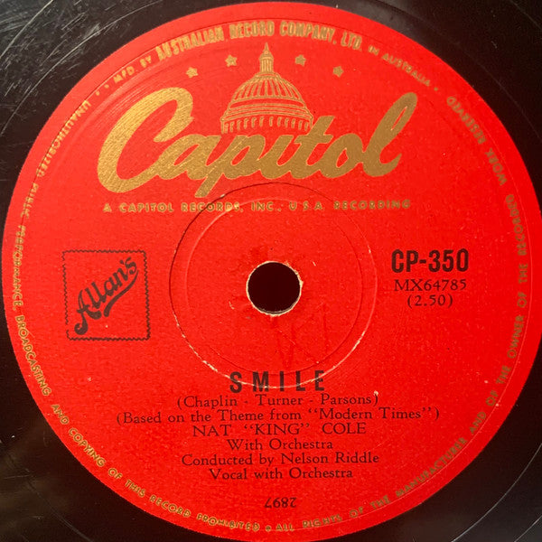 Nat "King" Cole* : It's Crazy / Smile (Shellac, 10")