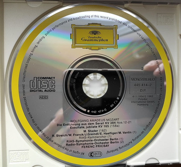Wolfgang Amadeus Mozart - Maria Stader, Ernst Haefliger, Rita Streich, Martin Vantin, Josef Greindl, RIAS Symphonie-Orchester Berlin, Ferenc Fricsay : Die Entführung Aus Dem Serail (2xCD, Comp, Mono, RM)