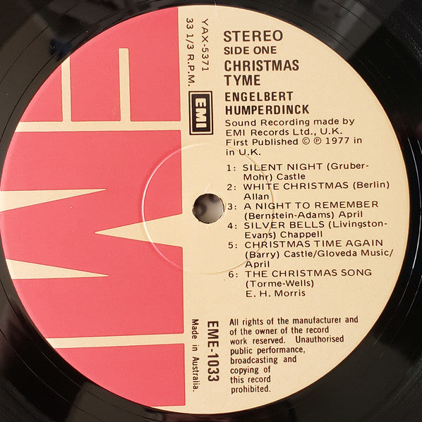 Engelbert Humperdinck : Christmas Tyme (LP, Album)