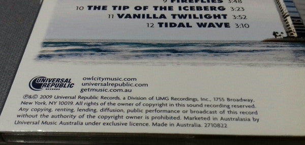 Owl City : Ocean Eyes (CD, Album, Dig)