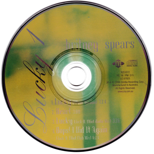 Britney Spears : Lucky (CD, Single, CD1)