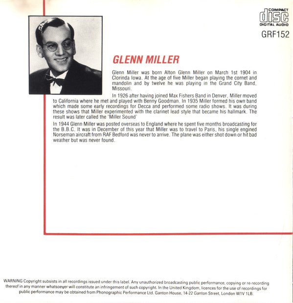 Glenn Miller : Swing-Along Party (CD, Comp)