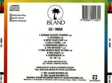 U2 : War (CD, Album, RE, Dis)