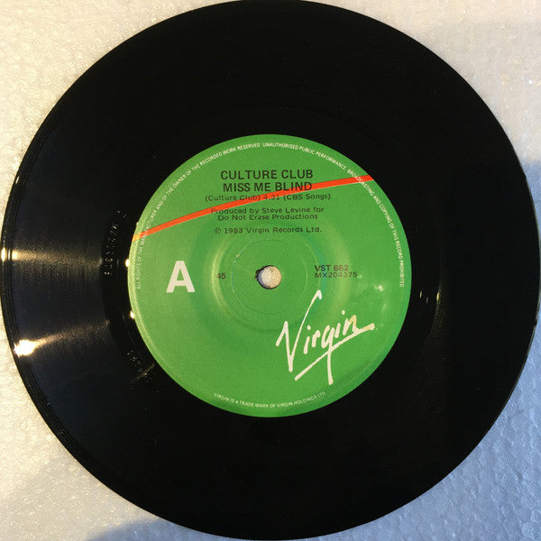 Culture Club : Miss Me Blind (7", Single)