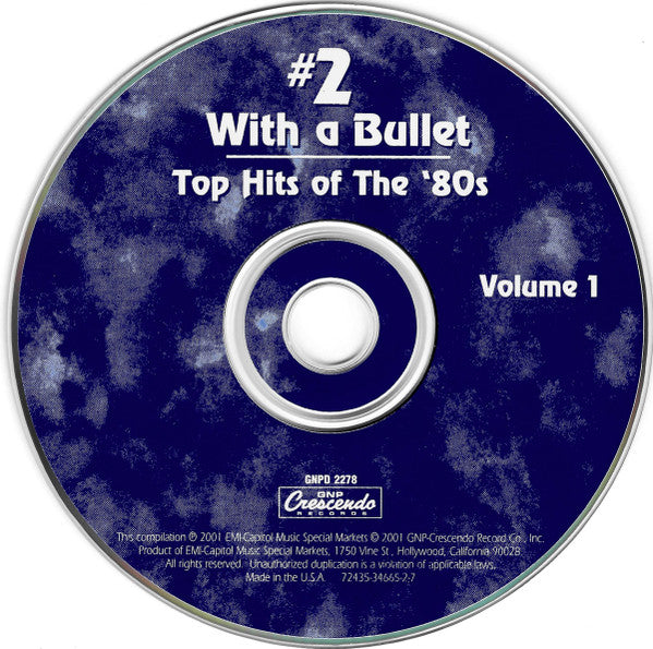 Various : #2 With A Bullet - Top Hits of the '80s - Vol. 1 (CD, Comp)