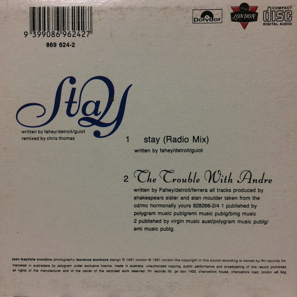 Shakespears Sister* : Stay (CD, Single)