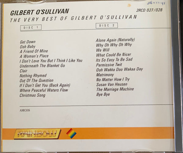 Gilbert O'Sullivan : The Best Of Gilbert O'Sullivan (2xCD, Comp)