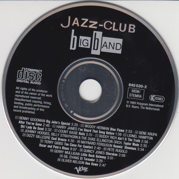 Various : Jazz-Club · Big Band (CD, Comp)