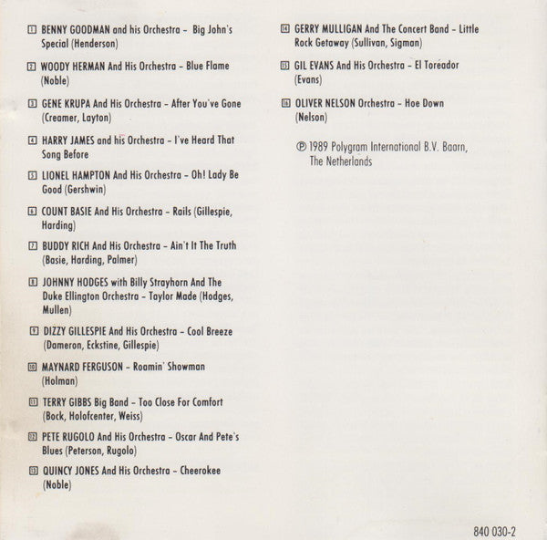 Various : Jazz-Club · Big Band (CD, Comp)