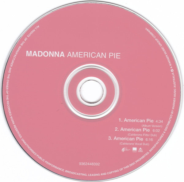 Madonna : American Pie (CD, Single, CD1)