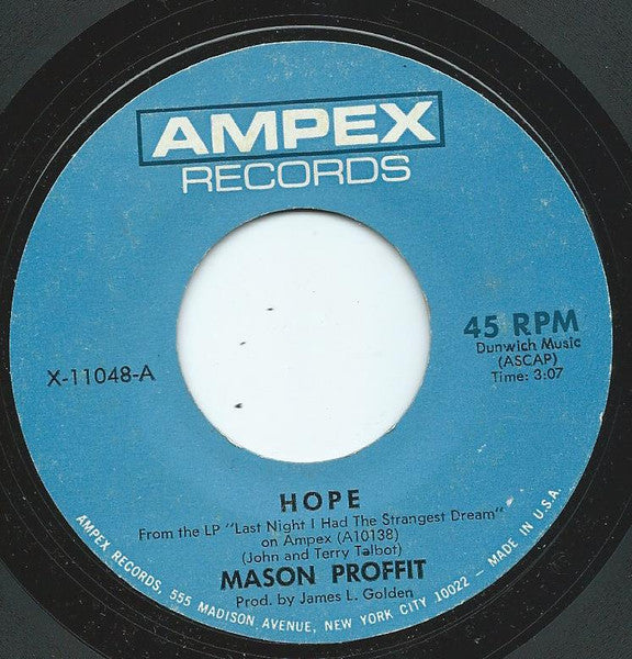 Mason Proffit : Hope (7")