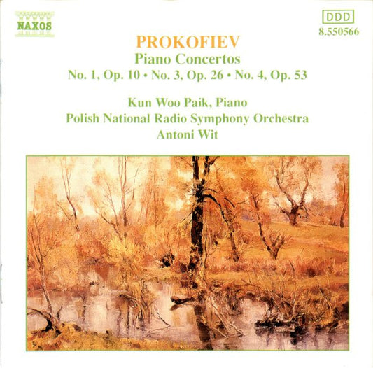 Sergei Prokofiev – Kun Woo Paik, Polish National Radio Symphony Orchestra, Antoni Wit : Piano Concertos No. 1, Op. 10 · No. 3, Op. 26 · No. 4, Op. 53 (CD)