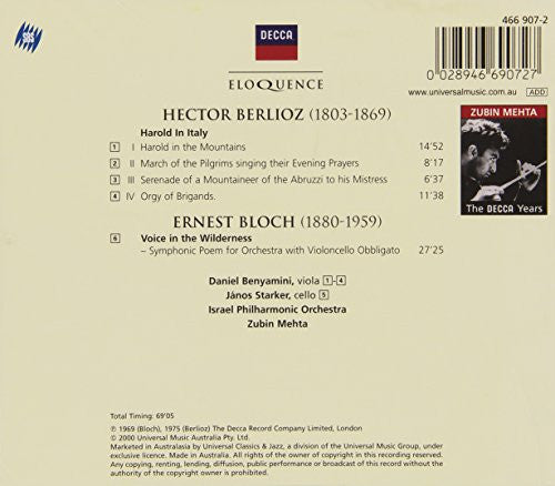 Berlioz*, Bloch* : Harold In Italy / Voice In The Wilderness (CD, Comp)