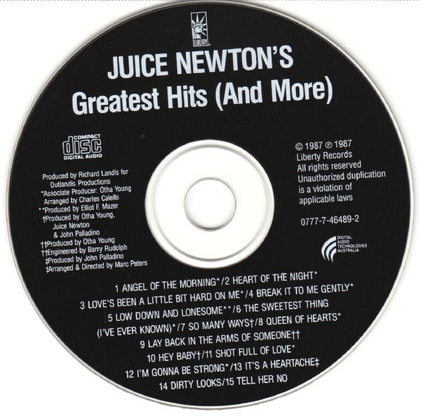 Juice Newton : Juice Newton's Greatest Hits (And More) (CD, Comp, RE)