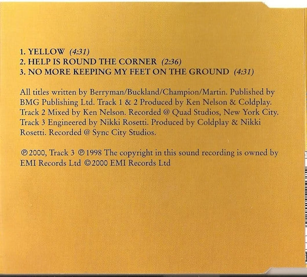 Coldplay : Yellow (CD, Single)