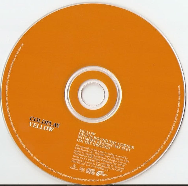 Coldplay : Yellow (CD, Single)