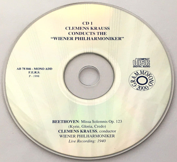 Beethoven*, Haydn*, Wiener Philharmoniker, Clemens Krauss : Clemens Krauss Conducts The "Wiener Philharmoniker" (2xCD, Comp, Mono, Box)