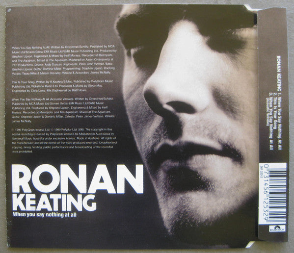 Ronan Keating : When You Say Nothing At All (CD, Single)