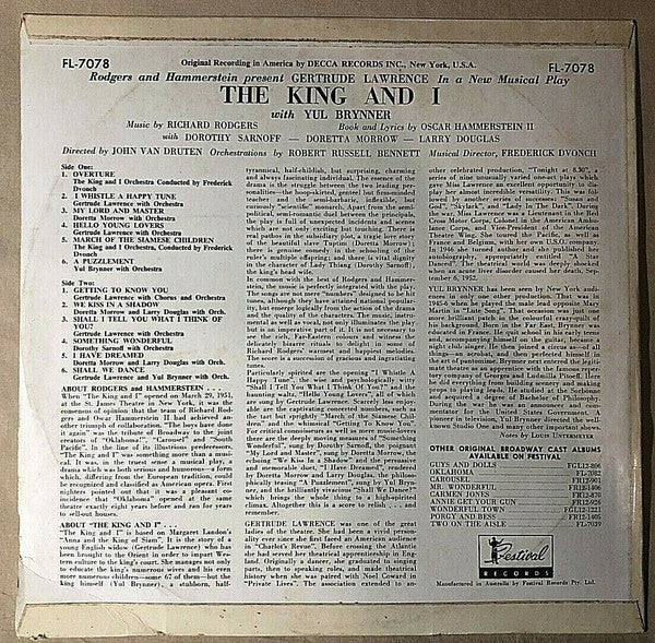 Yul Brynner, Gertrude Lawrence : The King And I (LP)