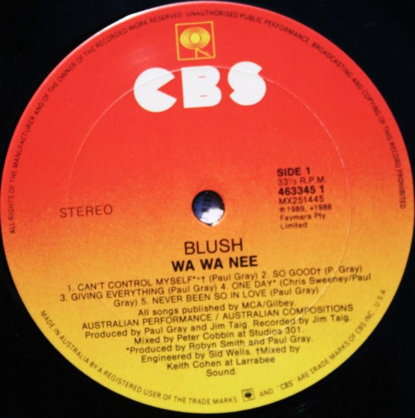 Wa Wa Nee : Blush (LP, Album)