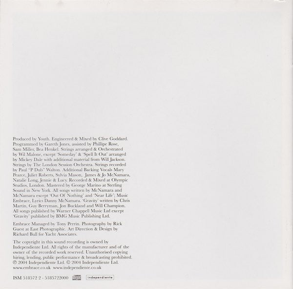 Embrace : Out Of Nothing (CD, Album)