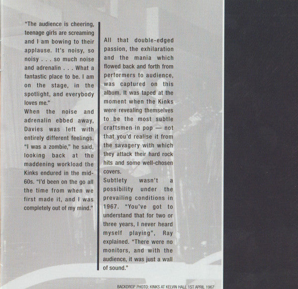 The Kinks : Live At Kelvin Hall (CD, Album, RE, RM, Uni)