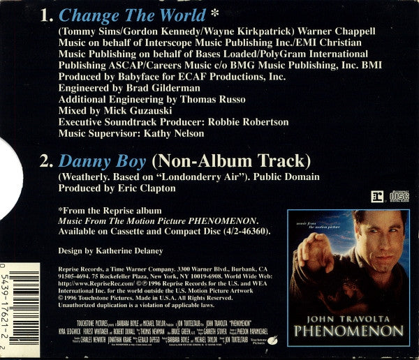 Eric Clapton : Change The World (CD, Single, Sli)