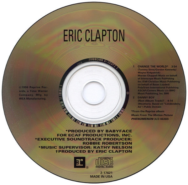 Eric Clapton : Change The World (CD, Single, Sli)