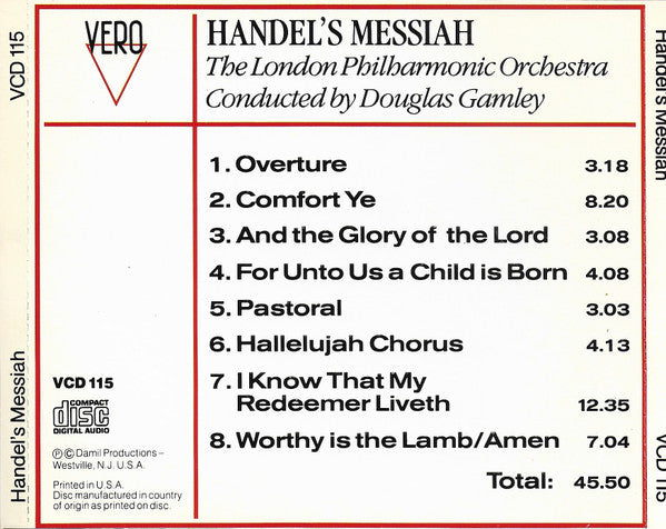 London Philharmonic Orchestra And Chorus*, Händel* : Handel's Messiah. Favourite Excerpts (CD, Comp)